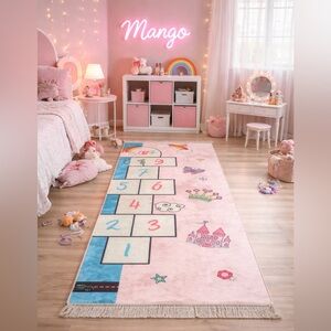 Washable Colorful Hopscotch Play Rug
